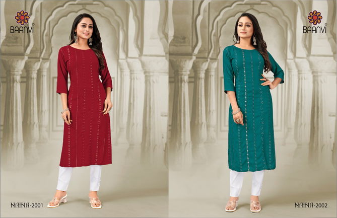 Baanvi Naina 2 Fancy Wear Wholesale Kurti Collection